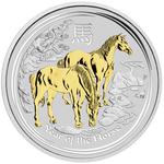 Silver Ounce 2014 Year of the Horse, Gilded: Photo Coin, Australia, Silver Ounc 2014 Year of the Horse / thumbnail