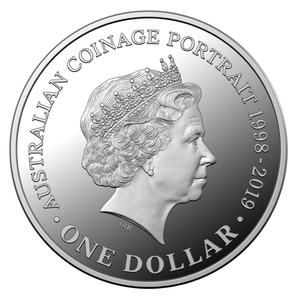 Australia / One Dollar Silver 2019 6th Portrait - obverse photo