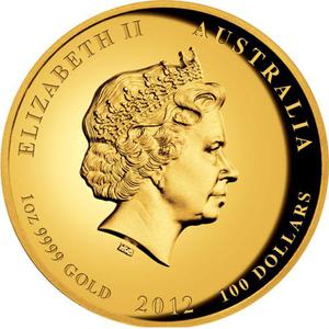 Australia / Gold Ounce 2012 Year of the Dragon - obverse photo