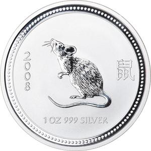 Australia / Silver Ounce 2008 Year of the Rat - reverse photo
