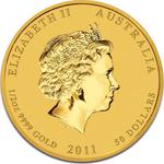 Gold Half Ounce 2011 Year of the Rabbit: Photo Coin, Australia, Gold Half Ounce 2011 Year of the Rabbit / thumbnail