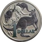 Australia / One Dollar 2014 Mob of Roos / Coloured Reverse, Copper Nickel - reverse photo