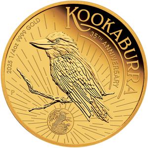 Australia / Gold Quarter Ounce 2025 Australian Kookaburra - reverse photo