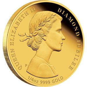 Australia / Gold Quarter Ounce 2012 Diamond Jubilee - reverse photo