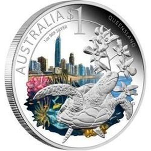 Australia / Silver Ounce 2010 Celebrate Australia - Queensland - reverse photo