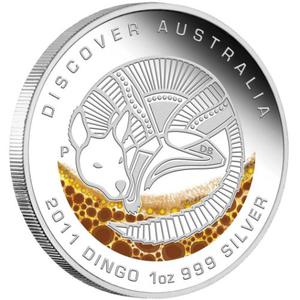 Australia / Silver Ounce 2011 Discover Australia - Dingo - reverse photo
