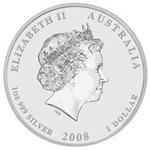 Silver Ounce 2008 Year of the Mouse - Gilded: Photo Coin, Australia, Silver Ounce 2008 Year of the Mouse - Gilded / thumbnail