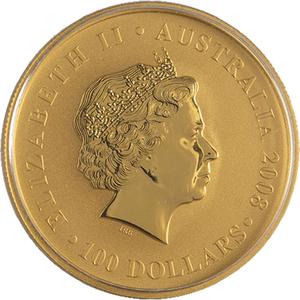 Australia / Gold Ounce 2008 Australian Kangaroo - obverse photo