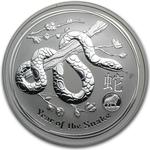 Australia / Silver Ounce 2013 Year of the Snake / Lion Privy Mark - reverse photo