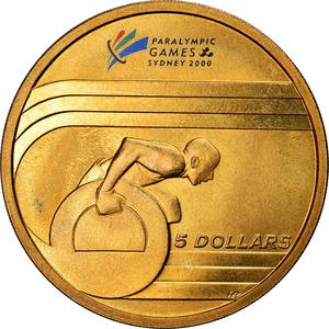 Australia / Five Dollars 2000 Paralympic Games - reverse photo