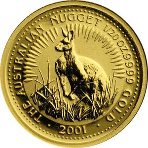 Australia / Gold Twentieth-Ounce 2001 Australian Nugget - reverse photo