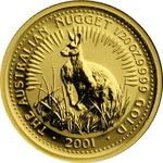 Gold Twentieth-Ounce 2001 Australian Nugget: Photo Coin, Australia, Gold Twentieth-Ounce 2001 Australian Nugget / thumbnail