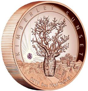 Australia / Gold Two Ounces 2015 Kimberley Sunset - reverse photo