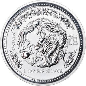 Australia / Silver Ounce 2000 Year of the Dragon - reverse photo