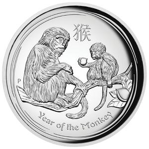 Australia / Silver Ounce 2016 Year of the Monkey, High Relief - reverse photo