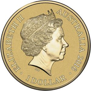 Australia / One Dollar 2016 Alphabet T - Tasmanian Tiger - obverse photo
