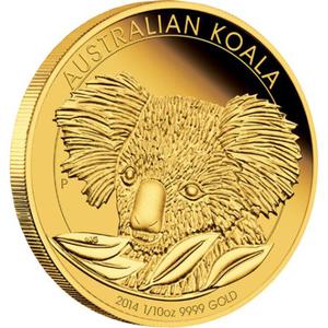 Australia / Gold Tenth-Ounce 2014 Australian Koala - reverse photo