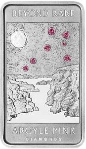 Australia / Platinum Ounce (2018) Lake Argyle Pink Diamond Ingot - reverse photo