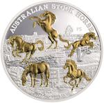 Silver Five Ounces 2017 Australian Stock Horse: Photo Coin, Australia, Silver Five Ounces 2017 Australian Stock Horse / thumbnail