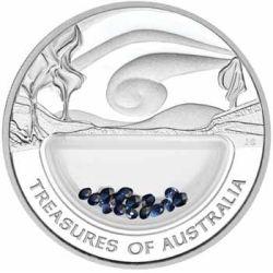 Australia / Silver Ounce 2007 Treasures of Australia - Sapphires - reverse photo