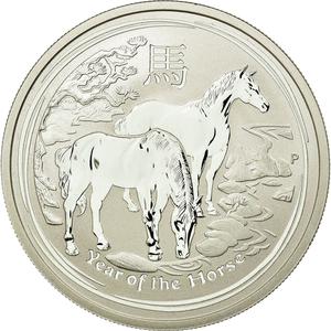 Australia / Silver Half Ounce 2014 Year of the Horse - reverse photo