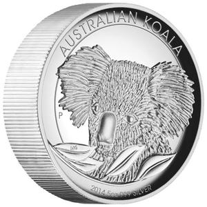 Australia / Silver Five Ounces 2014 Australian Koala - reverse photo
