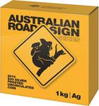 Silver Kilo 2014 Road Sign - Koala: Photo Coin, Australia, Silver Kilo 2014 Road Sign - Koala / thumbnail