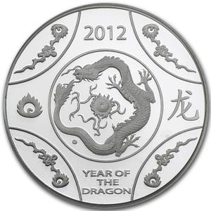 Australia / Silver Ounce 2012 Year of the Dragon (RAM) - reverse photo