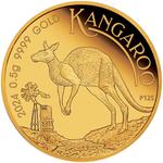 Australia / Gold Half Gram 2024 Mini Roo - reverse photo