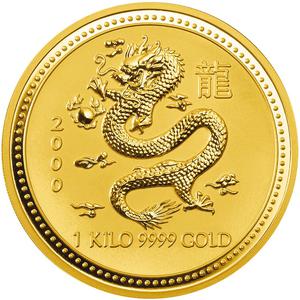 Australia / Gold Kilo 2000 Year of the Dragon - reverse photo