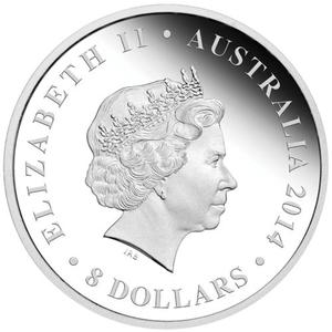 Australia / Silver Five Ounces 2014 Great Barrier Reef - obverse photo