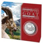 Silver Ounce 2015 Year of the Goat, High Relief: Photo Coin, Australia, Silver Ounce 2015 Year of the Goat, High Relief / thumbnail
