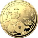 Gold Ounce Round 2020 Year of the Rat, ABC Bullion: Photo 2020 1oz Gold ABC Bullion - Lunar Year of the Rat / thumbnail