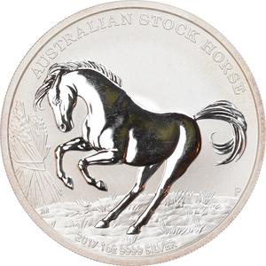 Australia / Silver Ounce 2017 Australian Stock Horse - reverse photo