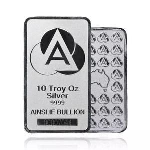 Australia / Silver Ten Ounces Bar - Ainslie Bullion - reverse photo
