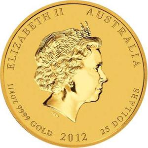 Australia / Gold Quarter Ounce 2012 Year of the Dragon - obverse photo
