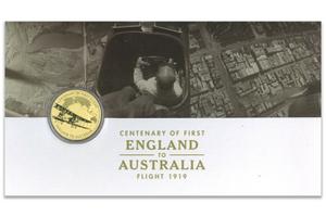 Australia / One Dollar 2019 First Flight England to Australia - obverse photo