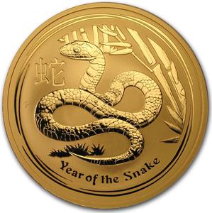 Australia / Gold Ten Ounces 2013 Year of the Snake - reverse photo