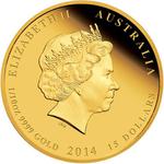 Gold Quarter Ounce 2014 Year of the Horse: Photo Coin, Australia, Gold Quarter Ounce 2014 Year of the Horse / thumbnail