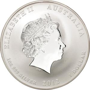 Australia / Silver Ounce 2012 Dragon - obverse photo