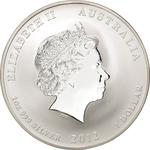 Silver Ounce 2012 Dragon: Photo Coin, Australia, Elizabeth II Dollar - 2012 - Silver / thumbnail