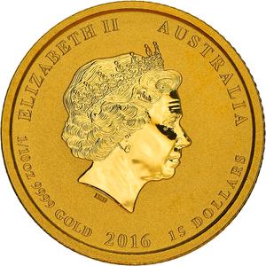 Australia / Gold Tenth-Ounce 2016 Year of the Monkey - obverse photo