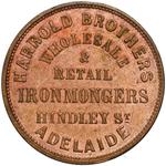 1858 Adelaide Harrold Bros Penny Token: Photo Coin, Australia, 1858 Adelaide Harrold Bros Penny Token / thumbnail