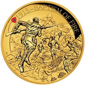 Australia / Gold Two Ounces 2015 Baptism of Fire - reverse photo