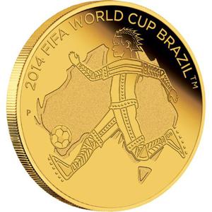Australia / Gold Quarter Ounce 2014 FIFA World Cup - reverse photo