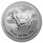 Silver Ten Ounces 2009 Year of the Ox: Photo Coin, Australia, One Ounce Silver 2009 Year of the Ox / thumbnail