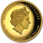 Gold Ounce 2013 Year of the Snake, High Relief: Photo 2013 Australia 1 oz Gold Lunar Snake Proof UHR / thumbnail