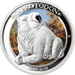 Australia / Silver Ounce 2014 Diprotodon - reverse photo