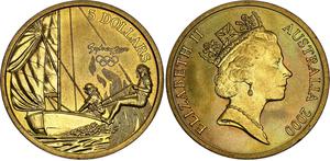 Australia / Five Dollars 2000 Sailing - reverse photo