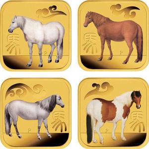 Australia / Gold Tenth-Ounce 2014 Year of the Horse - Square - obverse photo